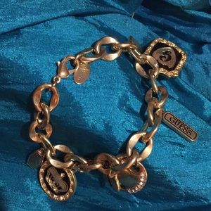 Guess Vintage Charm Bracelet Crystals Princess
